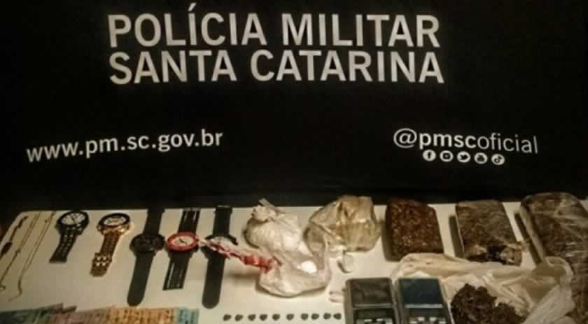 Três homens são presos por tráfico de drogas no Oeste de SC