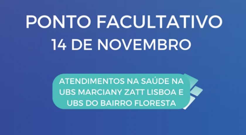 Município decreta ponto facultativo para segunda-feira e mantém plantão na Saúde