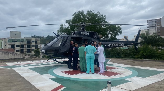 Paciente com suspeita de AVC é transferido do Hospital São José de Maravilha com transporte aeromédico