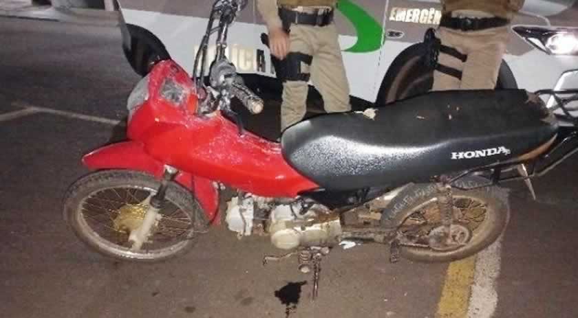 Menor tenta fugir, mas é abordado com motocicleta furtada em 2017