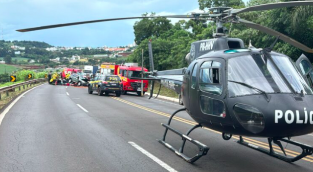 Homem morre após grave colisão entre carro e caminhão na BR-282