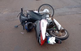 Homem fica ferido em colisão entre carro e moto na manhã desta sexta-feira (9)