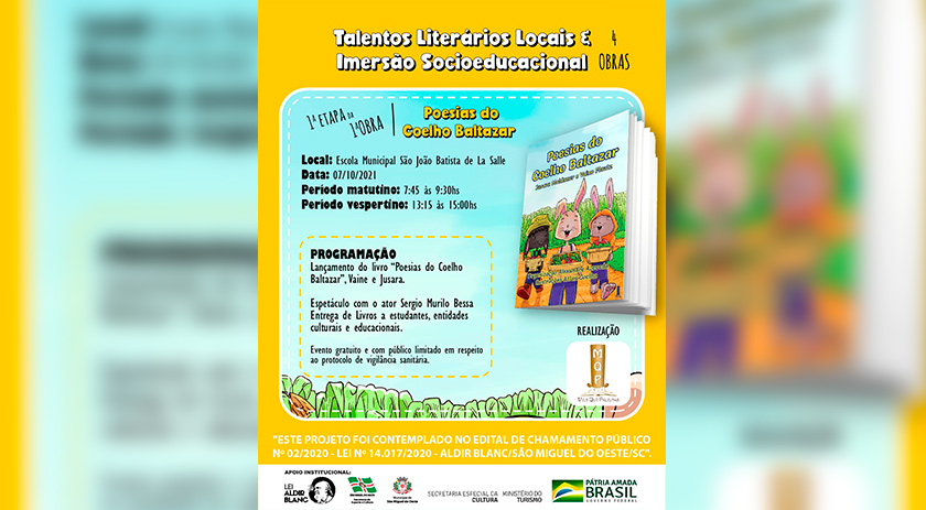 Editora Mais que Palavras lança o livro “Poesias de coelho Baltazar”