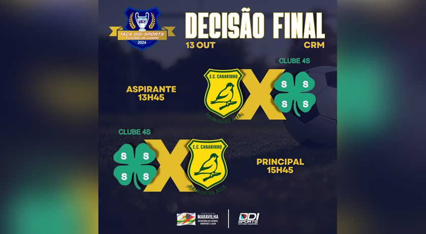 Finais da Taça Odi Sports iniciam neste domingo (13)