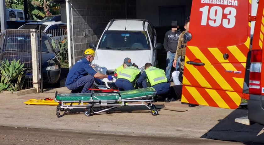 Homem é atropelado na Willy Barth, em São Miguel do Oeste