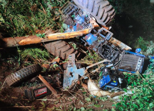 Homem fica ferido após acidente com trator no interior