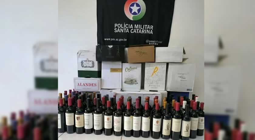 Carregamento de vinho é apreendido pela Polícia Militar