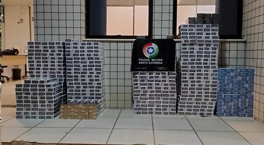 Polícia Militar apreende 6220 carteiras de cigarros de origem Paraguaia