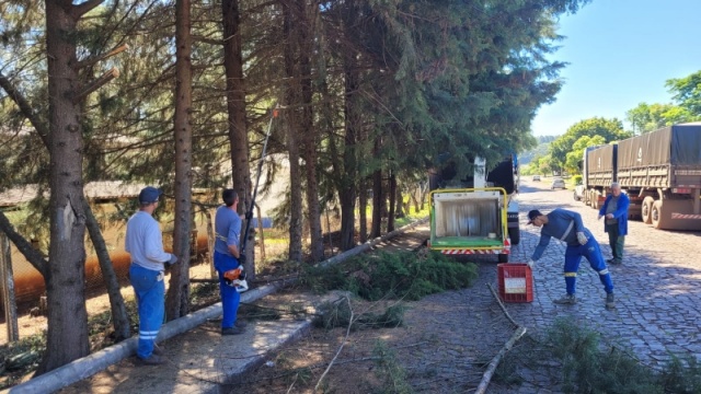 Município divulga cronograma para recolha e trituração de galhos entre maio e setembro