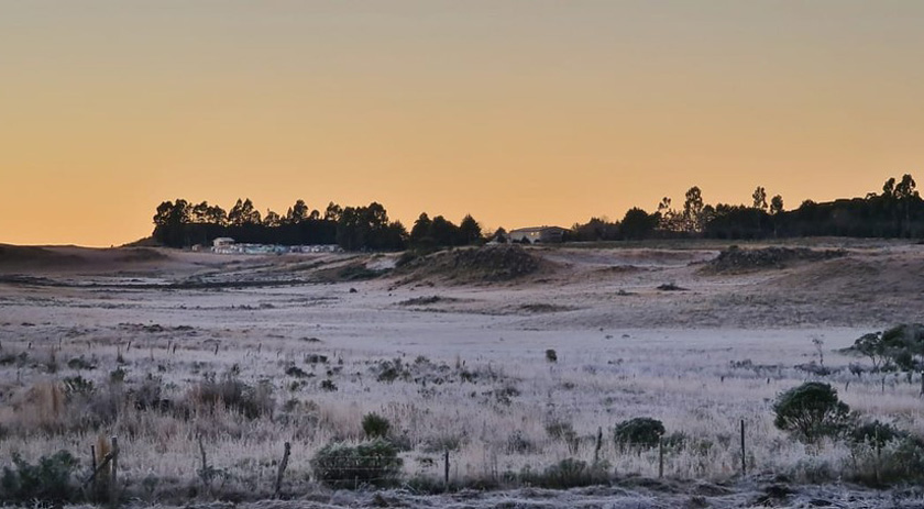 Cidades de SC amanhecem com temperaturas negativas e geada; Florianópolis registrou 5,3ºC