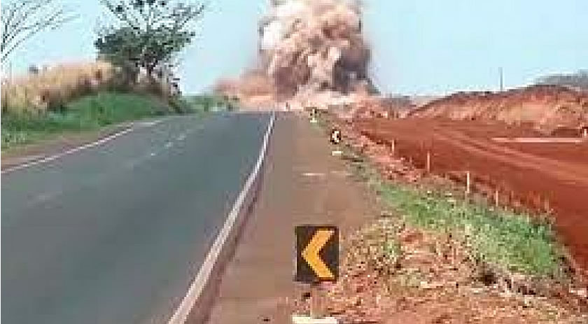 DNIT alerta para detonação de rocha na BR-163 nesta terça