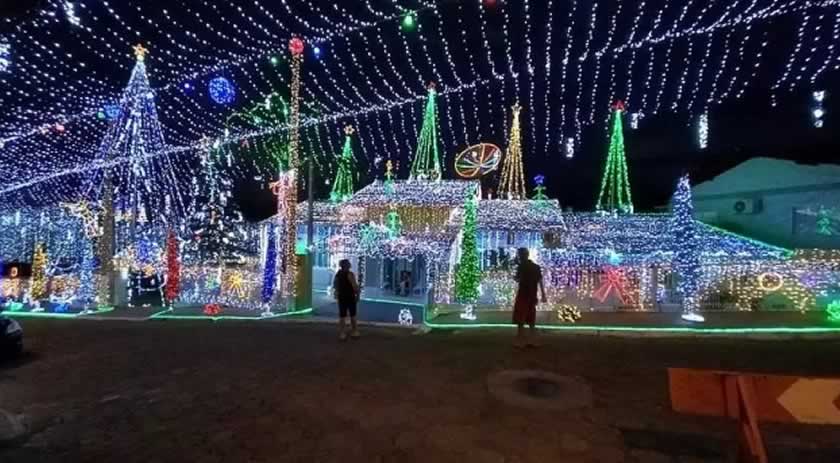 Casa mais iluminada do Brasil em SC já tem data para acender as luzes de Natal