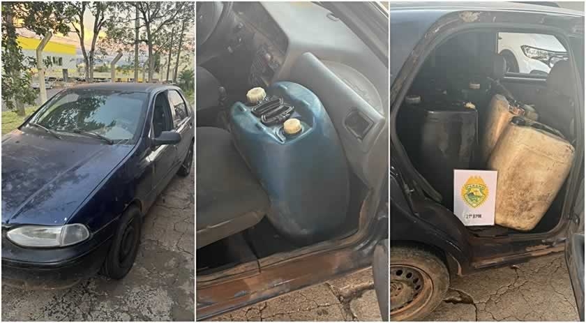 500 litros de combustíveis é apreendido pela PM