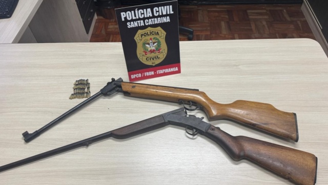 Polícia Civil apreende armas e munições em operação por ameaças