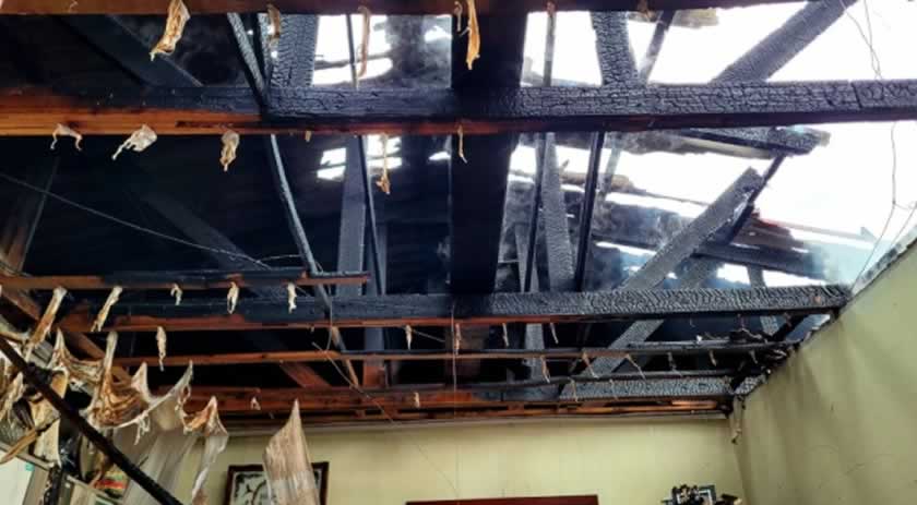 Residência é atingida por incêndio no interior do município