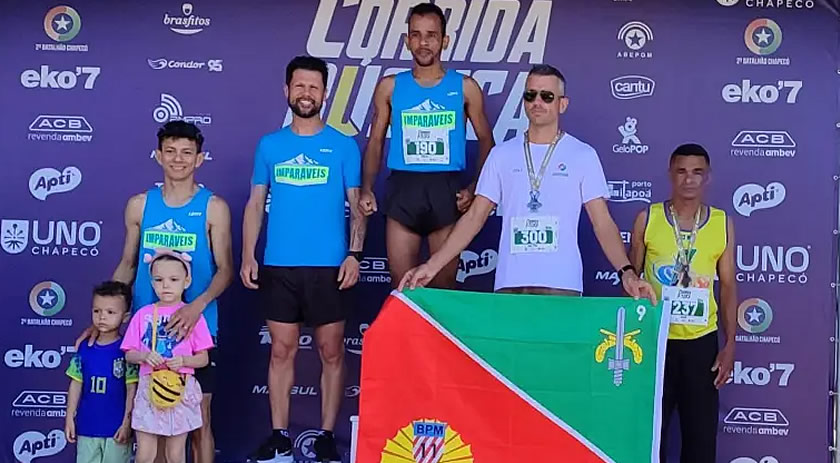 Policiais Militares da região participam da 6ª Corrida Rústica em Chapecó