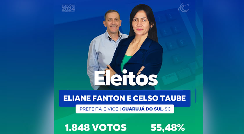 Eliane Fanton é eleita prefeita no município de Guarujá do Sul