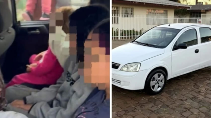 Motorista é flagrado transportando 11 pessoas em carro com capacidade para quatro passageiros em SC