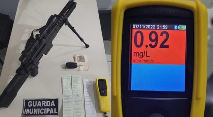 Após beber e comer sem pagar, homem deixa carro de garantia e é preso com arma de pressão em SC