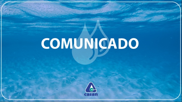Abastecimento de água será interrompido nesta quinta-feira (1º), informa CASAN