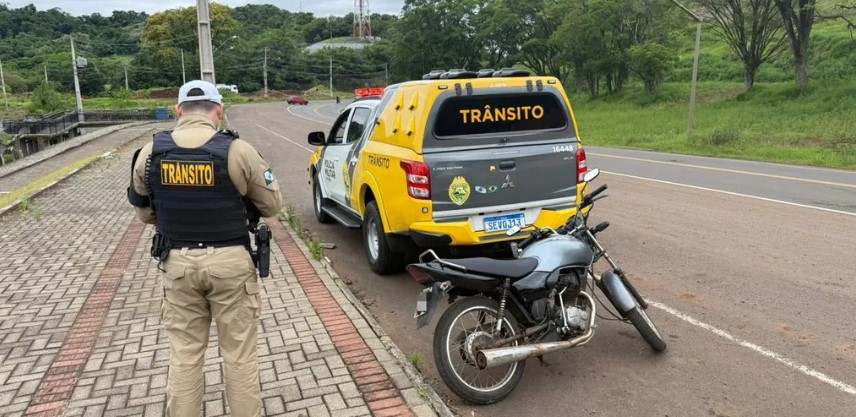 Motocicleta furtada em Campo Erê é recuperada em Francisco Beltrão