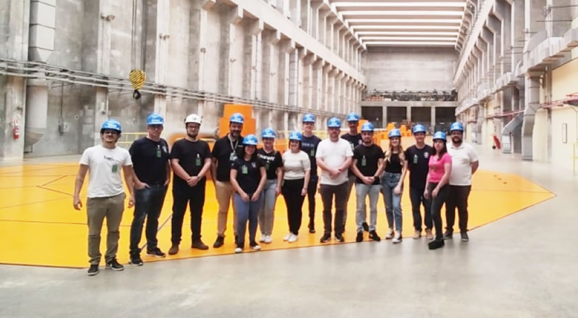 Alunos de Engenharia Civil da UCEFF Itapiranga visitam hidrelétrica