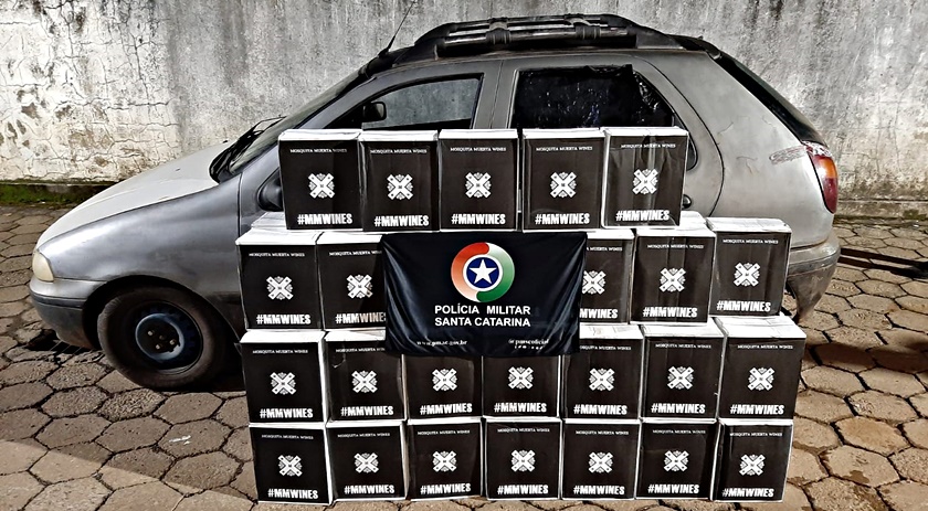 402 garrafas de vinho e outras bebidas são apreendidas pela Polícia Militar