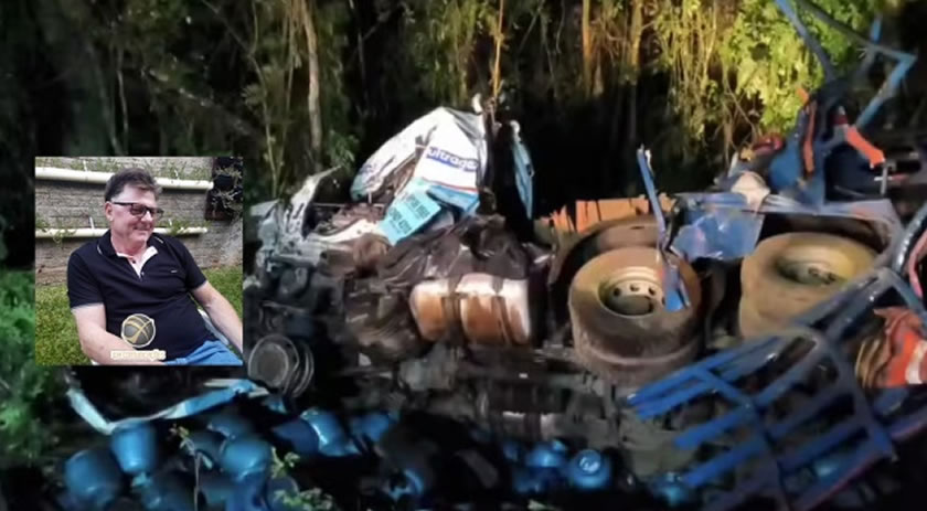 Acidente com 5 veículos, incluindo carga explosiva, mata caminhoneiro de São Miguel do Oeste na BR-476, no Paraná