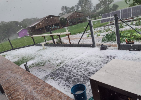 Granizo causa danos em SC e cidade decreta situação de emergência