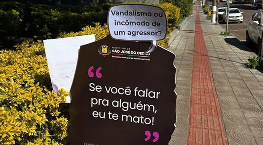 Vandalismo em silhueta do agosto lilás: um sinal de resistência à mudança?