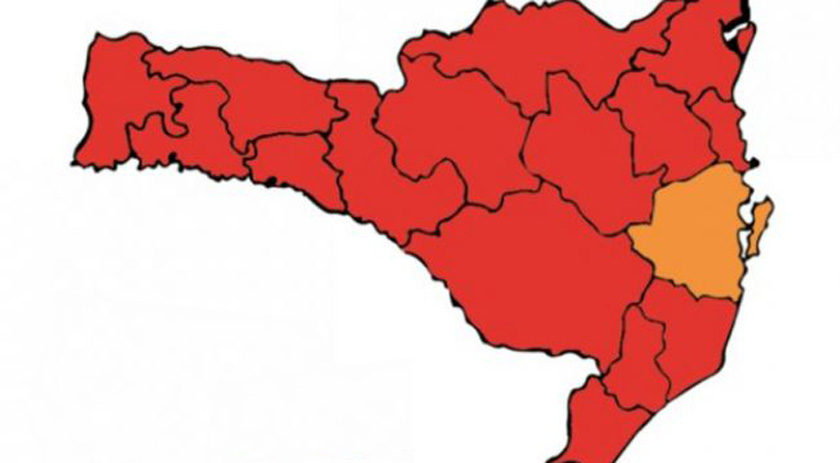 Corona vírus em SC: Matriz de Risco aponta risco gravíssimo para o Extremo Oeste