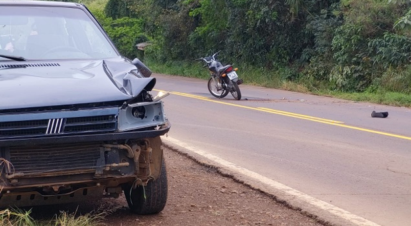 Homem fica ferido em acidente entre Descanso e Belmonte