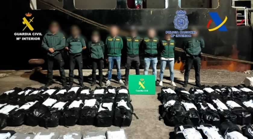 Navio que saiu de Santos foi interceptado com 4,5 toneladas de cocaína nas Ilhas Canárias