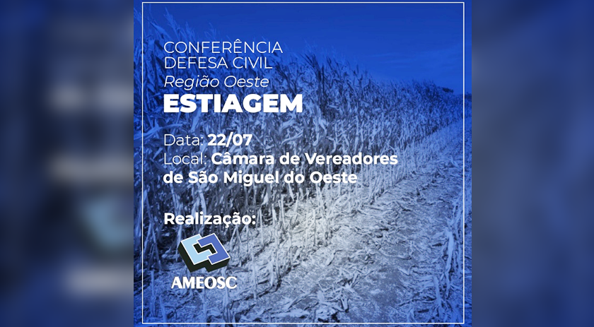 Ameosc promove conferência da Defesa Civil Regional sobre eventos climáticos