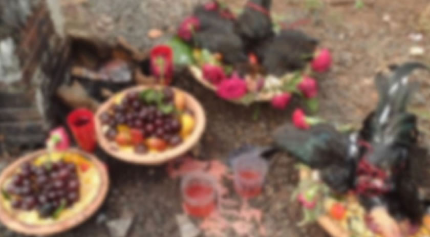 Feitora de Exú explica ritual no cemitério de São Miguel da Boa Vista