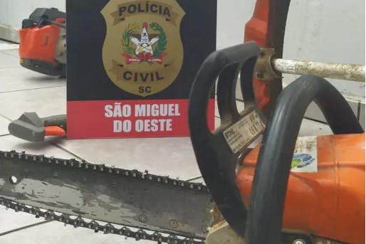 Polícia Civil recupera motosserra e roçadeira furtadas horas após o crime