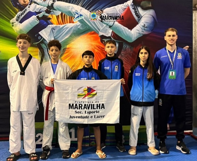 Equipe de taekwondo de Maravilha participa da etapa estadual da Olesc e Roybert Campos fatura bronze