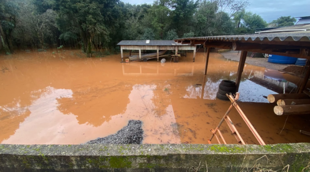 Chuva supera 100 mm em 24 municípios de Santa Catarina e provoca alagamentos e transtornos