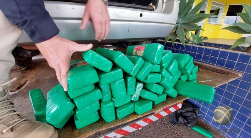 PRF flagra veículo de São Paulo carregado com maconha na BR 163