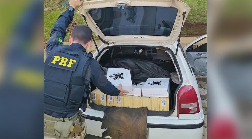 Homem tenta fugir, mas é preso com vinhos argentinos importados irregularmente na BR-282