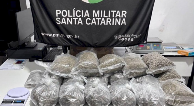 Polícia Militar apreende mais de 25 quilos de maconha em três ocorrências no Oeste de SC