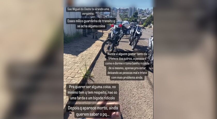 Motoboys repudiam publicação de jovem que ofendeu a Polícia Militar