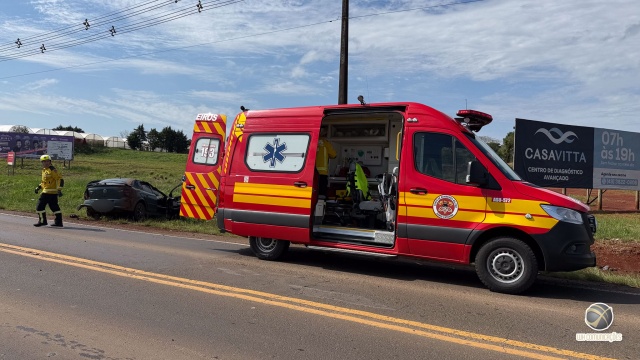 Homem fica ferido após saída de pista seguida de capotamento na SC-163