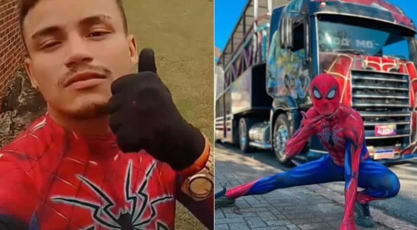 Vítima assassinada em Xaxim fazia personagem Homem-Aranha na “Carreta da Alegria”