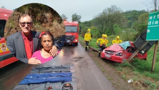 Identificado casal que morreu em violenta colisão na BR-282