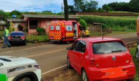 Colisão frontal é registrada na SC-492 em Tigrinhos; acidente ocorreu na manhã desta sexta-feira (24)