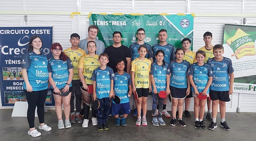 Equipe de Tênis de Mesa de Maravilha conquista 7 medalhas na 5ª etapa do Circuito Oeste em Chapecó