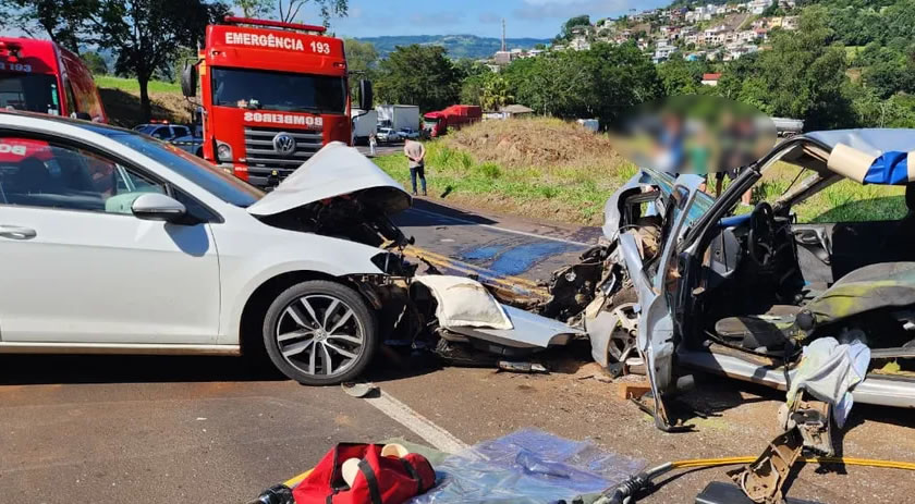 Grave acidente na SC-163 deixa dois feridos