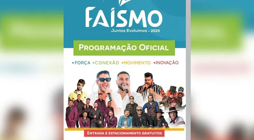 Faismo começa em nove dias com shows, feira e atrações para toda a família