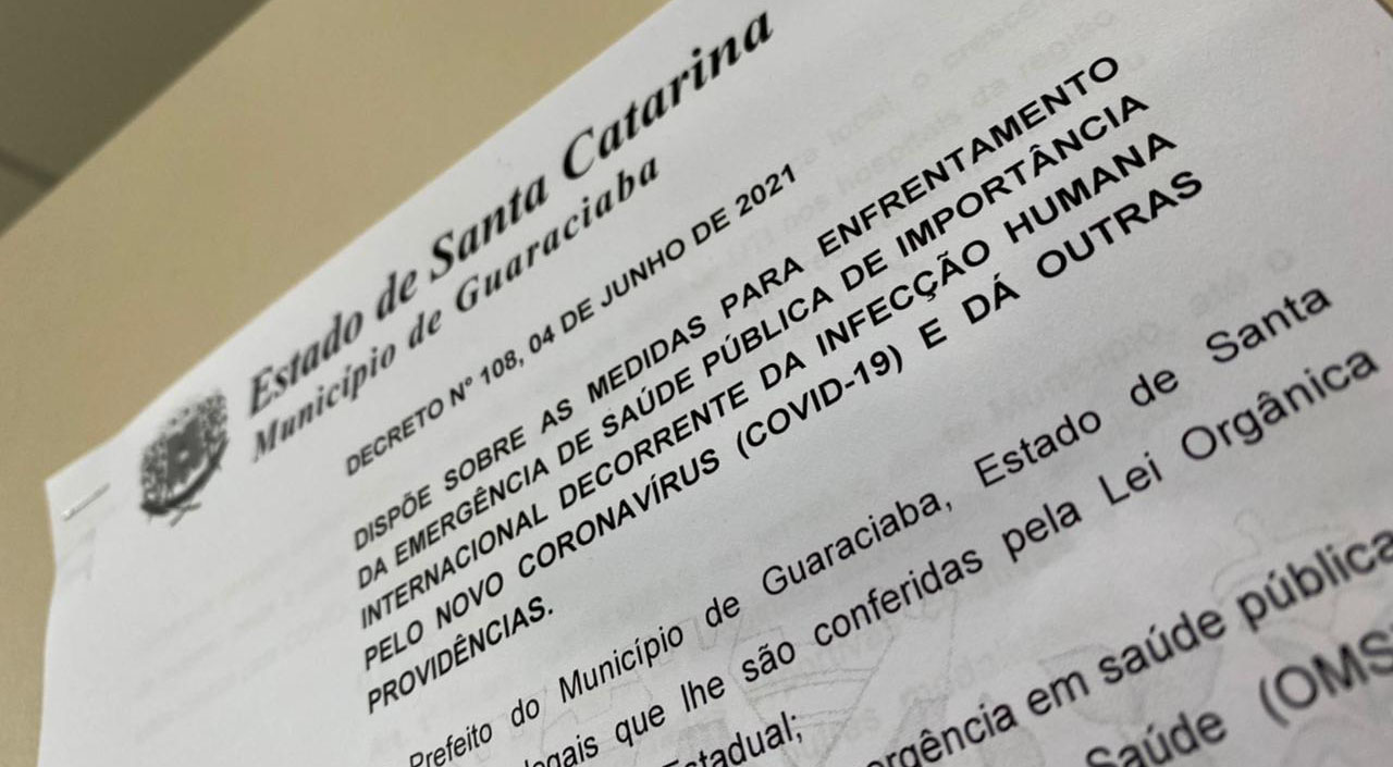 Municipalidade publica Decreto com restrições em virtude da Pandemia do Coronavírus 